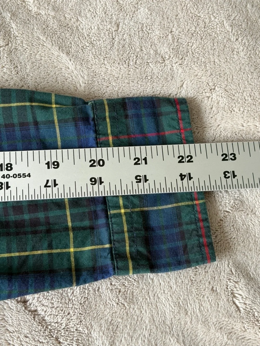 Ralph Lauren Boys L 14-16 Tartan Plaid Cotton Button Down Shirt Preppy Academia